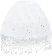 FOYTOKI Tutu Skirt for Women Petticoat Tulle Layers Adjustable for Wedding Dress Underline