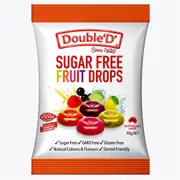 Double D Sugar Free Fruit Drops Gummies Lollies Candy Bag 90g