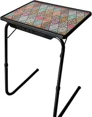 OAK N' OAK Bunny Bear Table-Mandala Design® | Adjustable Multi Position Portable Folding Table Mate for Bed Trey, Work, Watch TV, Dining, Study, Outdoor & Office Furniture (Mandala)