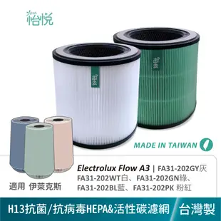 怡悅HEPA 濾網 適用 Electrolux 伊萊克斯 Flow A3 FA31-202GY WT PK GN BL