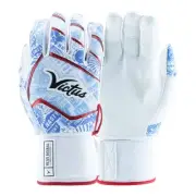 Victus NOX Full Wrap Adult Baseball Batting Gloves - Red/Royal/Columbia - XL