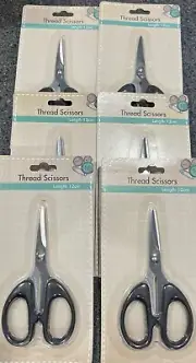 Thread Scissors - SHARP - Brand New Pack Of 6 - 12cm
