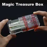 Magic Box Tricks Treasure Clear Lock Brain Teaser Magician Puzzle Joke Party US