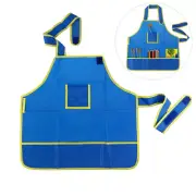 Drawing Painting Smock Bib Kids Aprons for Dinner Four Pocket