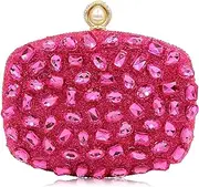 [Milisente] Women Large Crystal Clutch Purses For women With Pearl Rhinestone Clsoure