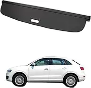 Trunk Cargo Cover Compatible With Q3 2010-2018 Security Shield Rear Luggage Curtain Retractable Partition Privacy Accessories(Black)