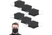 6x Tigerplast Fabric Face Mask Washable Reusable Mask Protect Cover - Black