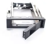 5.25" CD-ROM Space to 3.5'' SATA HDD SSD Mobile Rack Bracket Enclosure Black