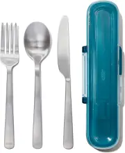 OXO Prep & Go Reusable Utensil Set Silver Style Name:Utensils With Case