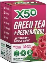 X50 Green Tea + Resveratol Raspberry 30 Sachets