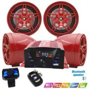 ATV-UTV Anti-Theft Speakers USB Audio System Stereo Bluetooth Motor Remote