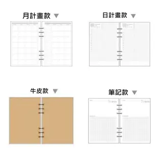 【CHL】活頁紙 6孔 筆記本 手帳本 記事本 活頁本 內頁紙 內芯 替換芯 A5 A6 A7