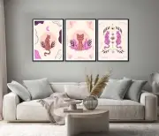 Tiger Abstract Vector Design Set of 3 Poster Wall Art Prints Unframed QUALITY