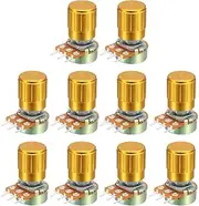 XYWHPGV WH148 20K Ohm Variable Resistors Single Turn Rotary Carbon Film Taper Potentiometer W Knobs 10pcs(93ec3 52efd 15feb bad8b f5cec 17055