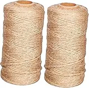 ANDRESLAD 2Rolls Linen Twine Rope String Durable Jute Cords for DIY Crafts Wrapping Gardening Home Decor Versatile Binding