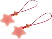 Cabilock 2pcs Glow Dark Star Phone Charm Lanyard Cute Pendant Wrist Strap for Smartphone Bag Decoration Versatile Keychain Accessory with Luminous Feature for Easy Nighttime Location