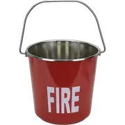 Bucket Stainless Steel 9 Ltr Fire Red