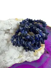5x Lapis Lazuli Crystal Chip Bracelet Set Natural Strength and Courage Gemstone