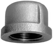 6" NPT Threaded Pipe Cap Galvanized Malleable Iron 150 Fitting