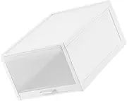 GLEAVI 1pc Transparent Stackable Shoe Storage Box Drawer Type Sneaker Case for Organized Shoe Display Easy Access Wear Resistant Design Space Saving