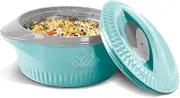 Milton Casserole 2.05 litres Insulated Stainless Steel Hotpot with Lids, Food Grade, Hotbox Storage Container for Serving Dish Like Chapati, Roti,- Royal - Blue