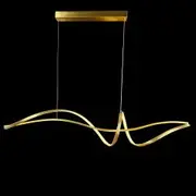 Delessi Bocchio Spiral Small Linear Pendant Light - Gold