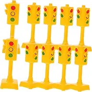 Vaguelly Mini Road Sign Set 10pcs Traffic Light Models for Kids Toys Boys Educational