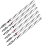Ipetboom Nail Art Tools Set 6pcs Cuticle Drill Bits for Nail Care Steel Drill Bits