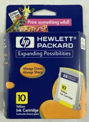 New: HP 10 Yellow Ink Cartridge C4842A Printer Inkjet Cartridge Sealed