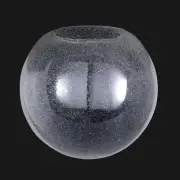 B&P Lamp® 10" Diameter, Smoked Glass Neckless Ball Shade, 4" Fitter