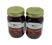 Amish Baskets Strawberry Jalapeno Jam Non GMO Vegan All Natural - 18 oz - 2 Jars