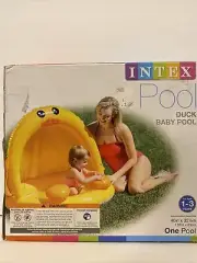 Intex Pool Lazy Fish Baby Inflatable Baby Pool, 49" × 43"x 28”, for Ages 1-3