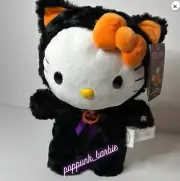 Hello Kitty Side Stepper Sanrio 2024 Plush Black Cat Halloween NEW