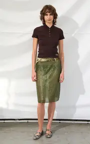 [SIEDRÉS] Estelle Sheer Sequined Pencil Skirt