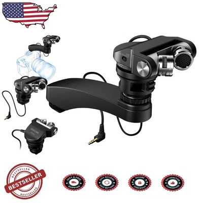 High-Sensitivity X-Y Microphone for DSLR Cameras - Noise Isolation Arm Included