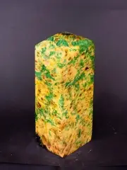 ALBINO MAPLE BURL GREEN COLOR STABILISATION 112*48*34 mm
