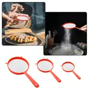 Set Of 3 Multi Purpose Plastic Strainers With Handle Sieve Mesh Colander NEW-