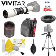 8K 500-1000MM TELESCOPIC LENS + BACKPACK FOR CANON EOS REBEL T3 T3I T5 T5I T6 T7