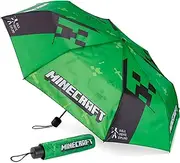 Minecraft Kids Folding Umbrellas, Durable & Compact Umbrella, Windproof Travel Umbrella for Boys and Girls