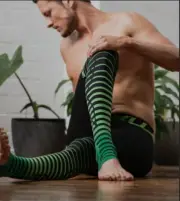 2XU POWER RECOVERY COMP. TECHNOLOGY + OVER-FOOT COMPRESSION MEN TIGHTS SIZE-S