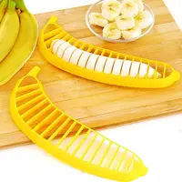在飛比找樂天市場購物網優惠-塑料香蕉切片器實用方便香蕉切割器分離器水果刀水果沙拉廚房用品