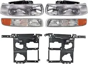 TRQ Lighting Kit Compatible with Chevrolet GM1221121 GM1221122 GM2502187 GM2503187 GM2520173 GM2521173