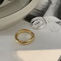在飛比找蝦皮購物優惠-925純銀韓國三環 戒指