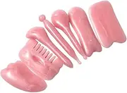 minkissy 7pc Scraping Board Set Guasha Tool for Face Gua Sha Massage Tool Physical Jade Roller Gua Sha Neck Gua Sha Massage Tools Face Massage Board Care Scraping Stick