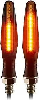 Turn Signal Indicator Motorcycle Turn Signal Light E11 Mark Built Relay 335SMD Turn Signals Indicator Flashing Light Blinker Universal M10 Bolt (Size : 2 PCS)