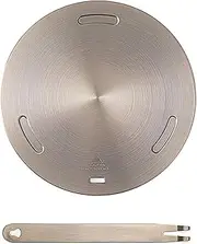 [Kocusu] Heat Transfer Plate for Induction Hob, Stainless Steel Heat Transfer Plate, Rose Gold Hob Accessories, Removable Handle, Diffuser 16 cm