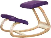 Footstools Solid Wood Sitting Posture Correction Chair Anti-Myopia Eyelid Chair Corrective Posture Chair Children's Study Chair Spinal Correction Kneeling Chair ZRL77y (Color : Purple)