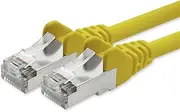 1aTTack.de 1 X 2 M CAT.5e SFTP LAN Network Cable CAT.5 CAT5 Ethernet Patch Cable, compatible with CAT6 / CAT6a / CAT7 - Yellow