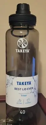 Takeya Sport Premium Quality Tritan Water Bottle with Spout Lid 40 OZ
