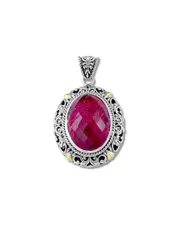 Samuel B. 18K & Silver 4.90 ct. tw. Ruby Pendant